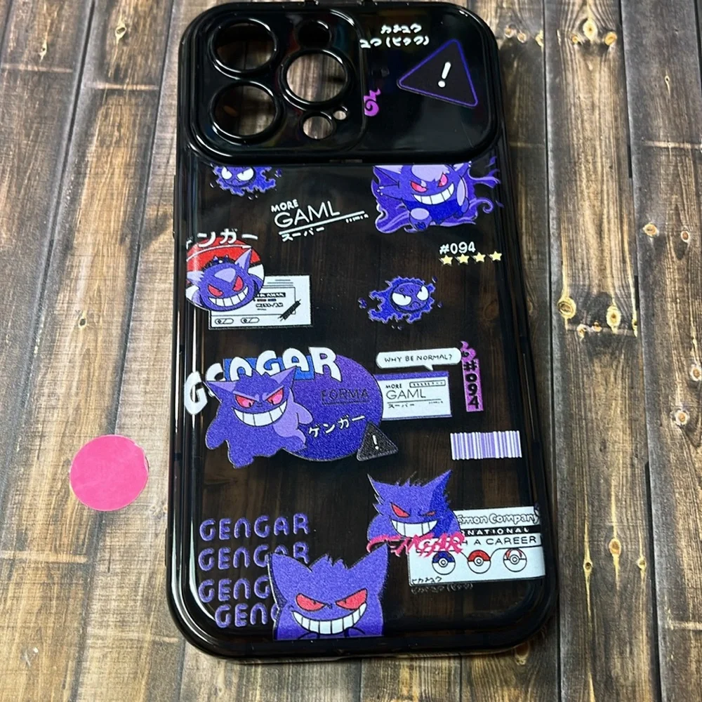 5for$10 Pokemon Gengar Dark Pokemon IPhone 14 Pro Max Phone Case Black Tint NWT